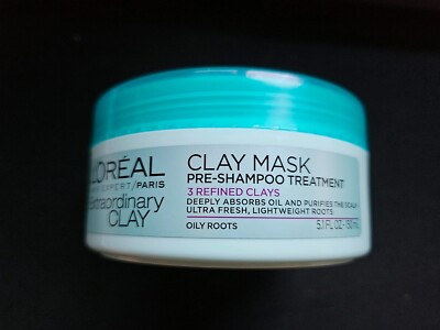 L'Oréal Paris Hair Expert Extraordinary Clay Pre-Shampoo Cleaning Mask, 5.1 oz