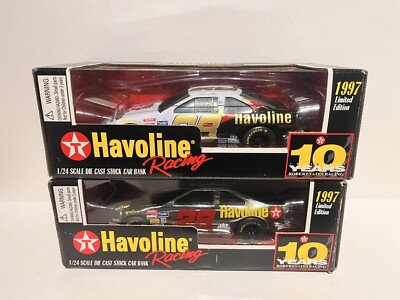 2 Car Lot Ernie Irvan #28 Texaco Racing Champions 1/24 Scale 1997 Edition Bank