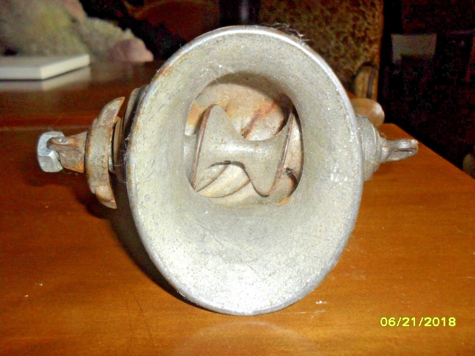 L.F. & C Wooden Handled Hand Crank Meat Grinder