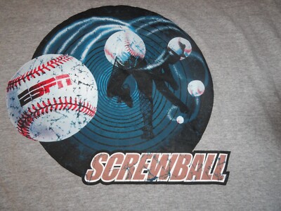 XL Men's ESPN ~ SCREWBALL ~ Disney Store Gray Tee Shirt NWT