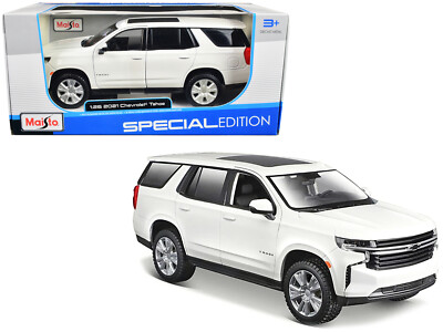 2021 Chevrolet Tahoe Special Edition White Diecast Model Car with Sunroof 1/2...