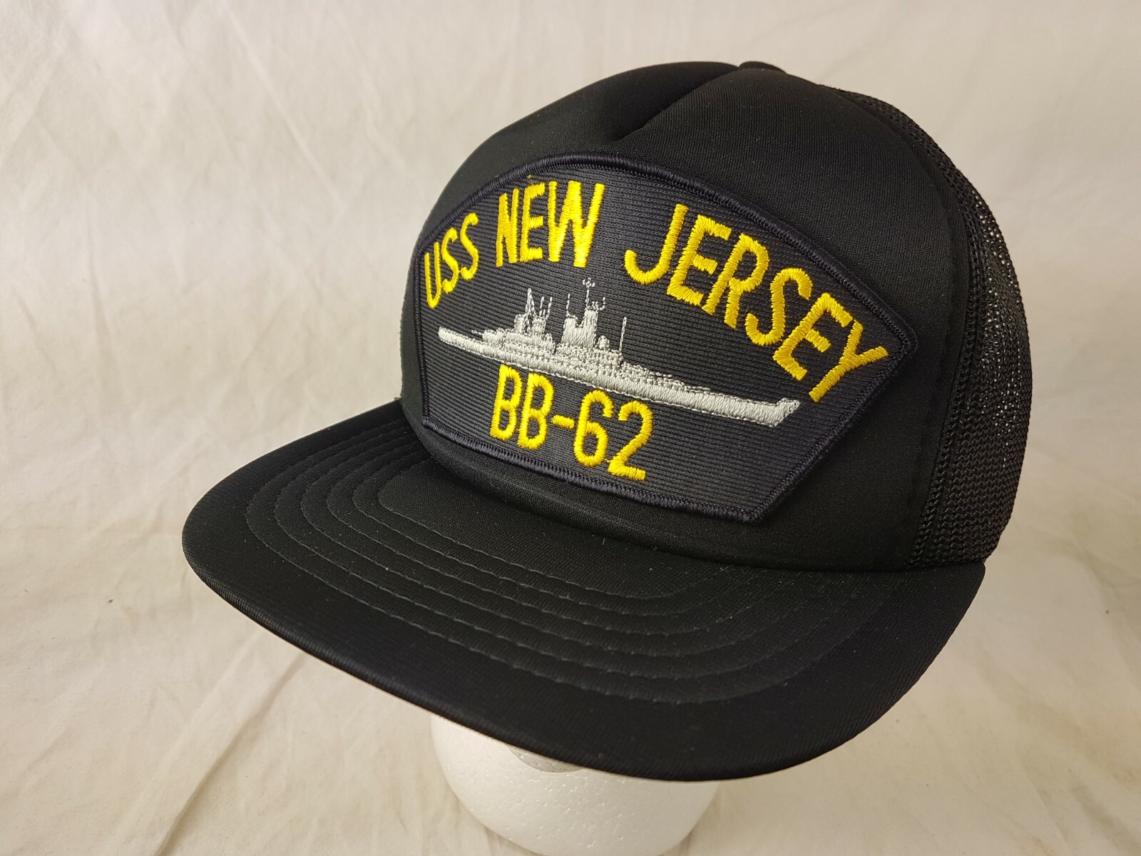 USS NEW JERSEY BB-62 Trucker Hat Snapback Baseball Vintage