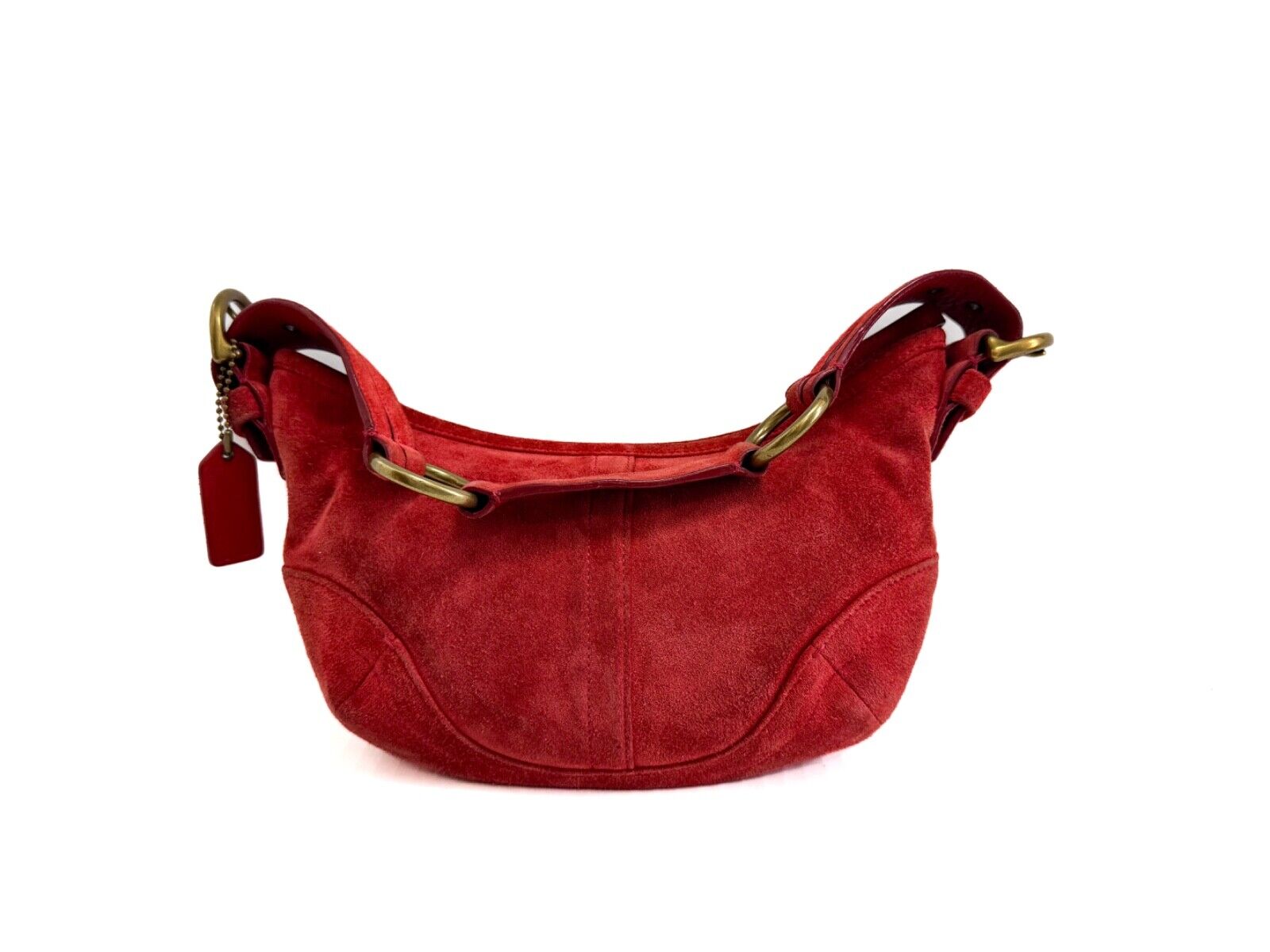 Vintage COACH Red Suede and Leather Soho Hobo Shoulder Bag Vintage COACH Red Suede and Leather Soho Hobo Shoulder Bag