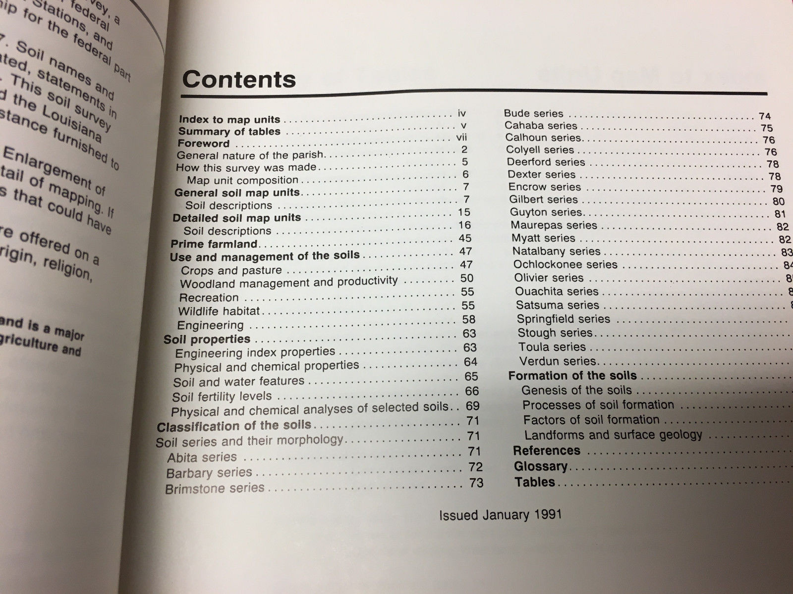 Soil Survey of  Livingston Parish, Louisiana Book with Maps 1991 USDA