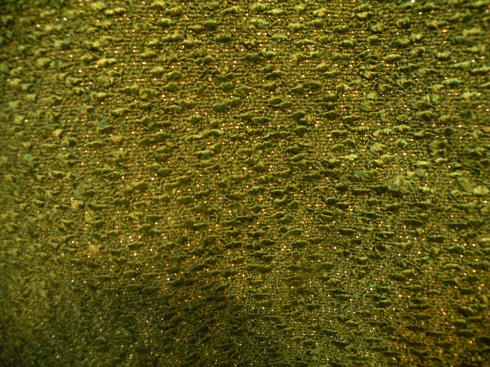 True Vintage 40's - Mid Century Upholstery Fabric Dk Green Silver Flecks 57x142