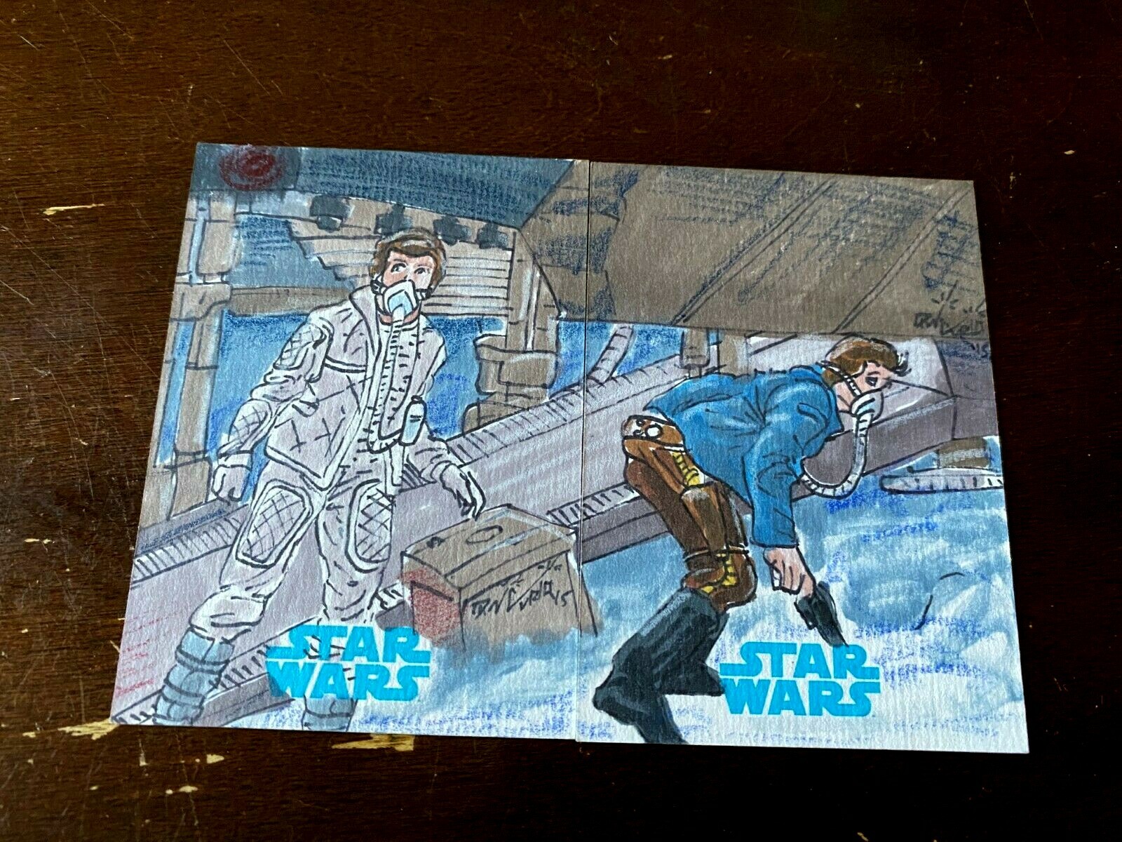 topps star wars sketch スケッチカード Star Wars Topps Artist Sketch Card 1/1 ESB Puzzle by Dan
