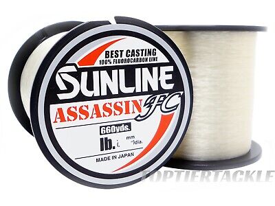 Sunline Assassin FC Fluorocarbon Fishing Line 660 Yard Spool - Select Lb. Test