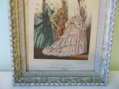 1873 Framed New York Fashions Color Prints by E.  Butterick & Co