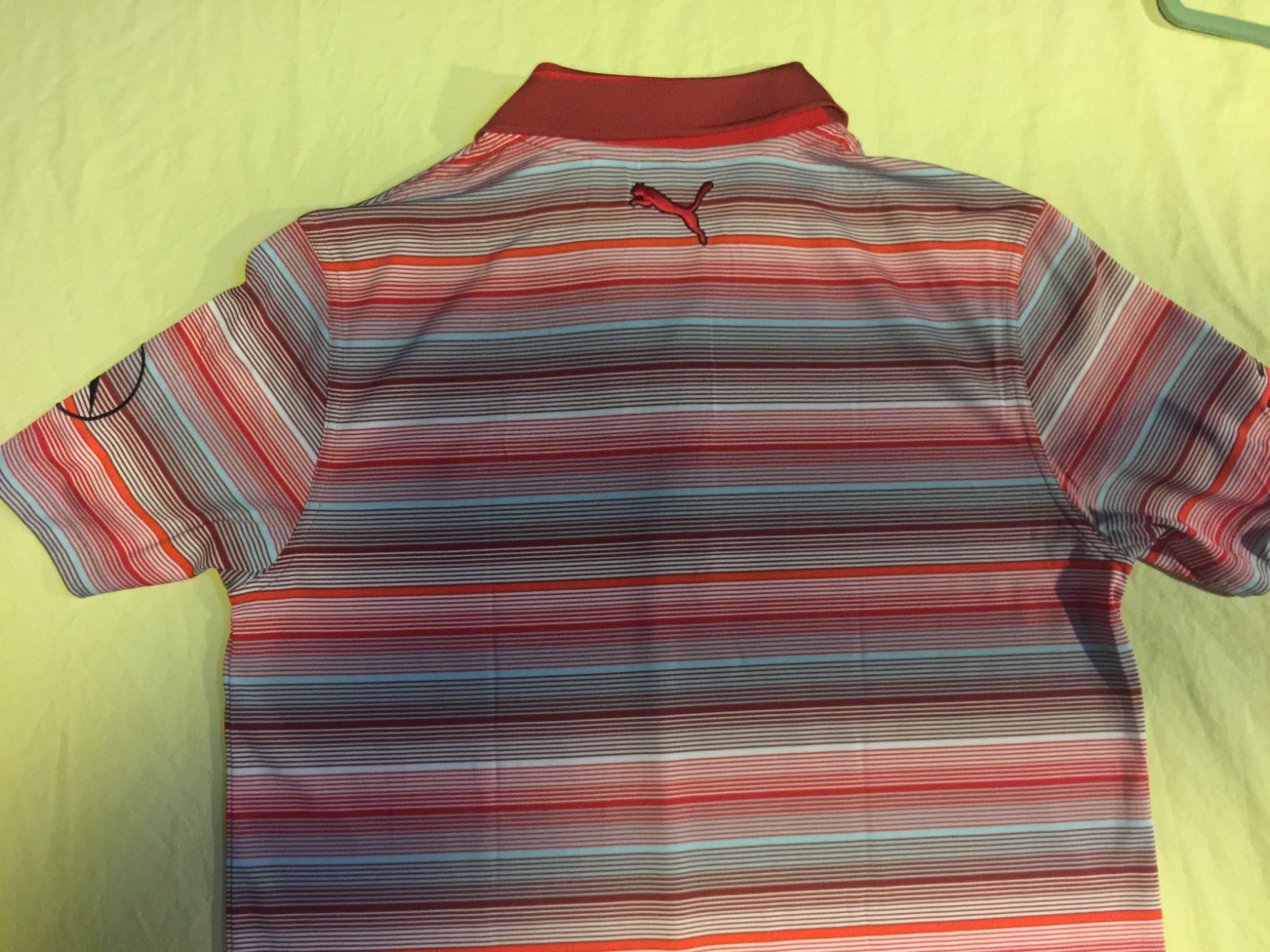 New Puma Tour Issue PGA Golf Polo Shirt Small Rickie Fowler Mercedes Logo