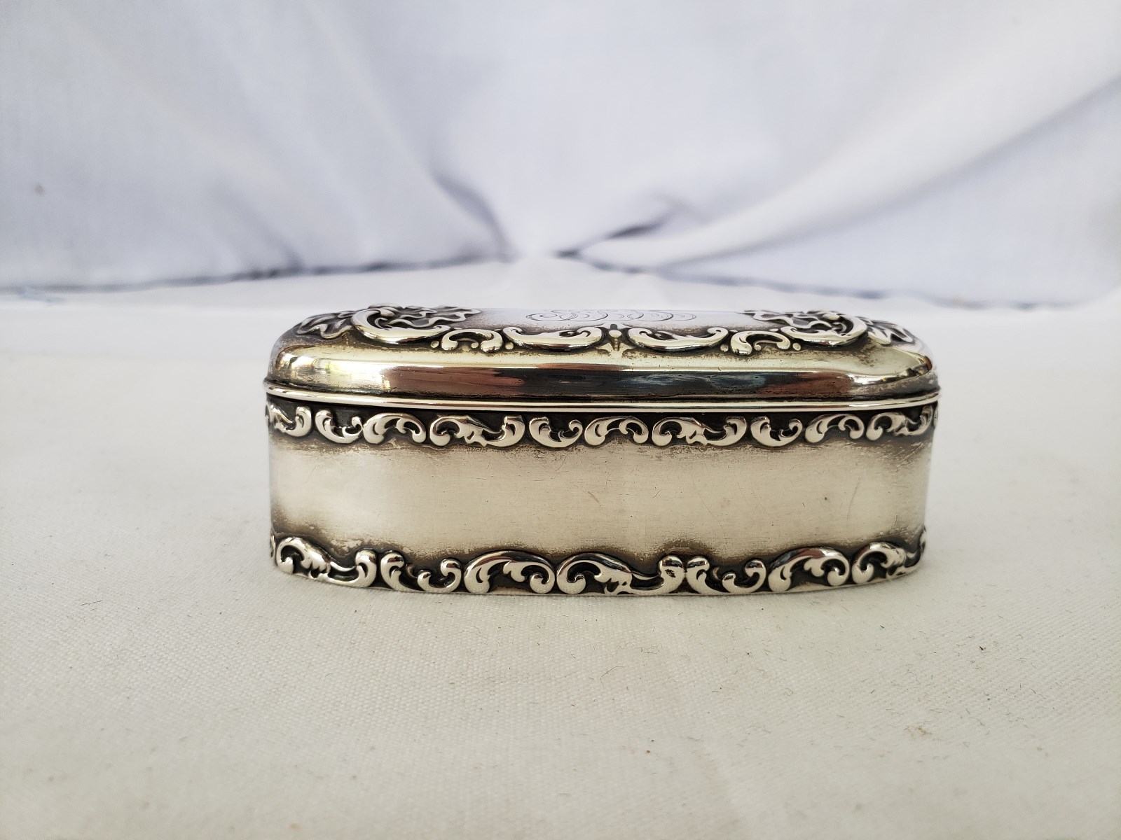 Antique Sterling silver Bobbi Pin dresser box