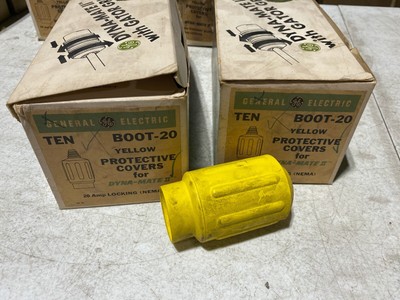 10x GE Boot-20 Yellow Protective Covers For Dyna-Mate II 20A, NOS