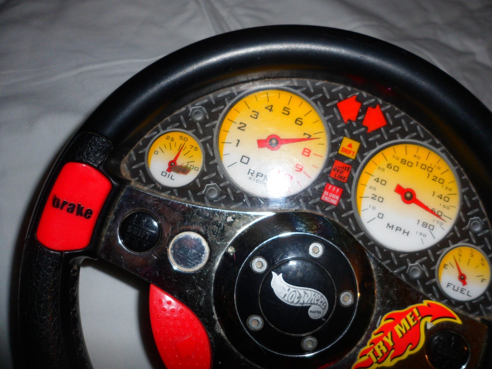 Hot Wheels Rev N' Roll Steering Wheel Electronic Hand Held Driving Racing Toy