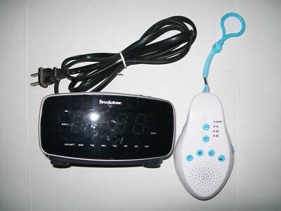 Brookstone SmartSet Digital Dual Alarm Clock Model AC101 & Vivaspa Sleep Therapy