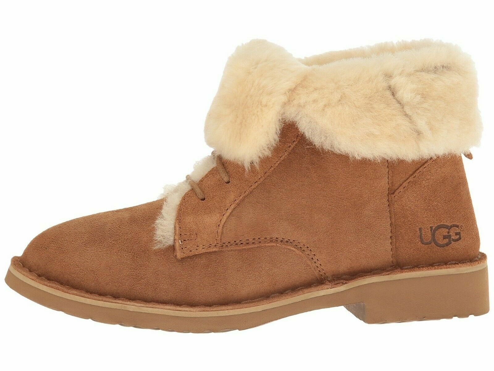 ugg quincy lace up chestnut suede
