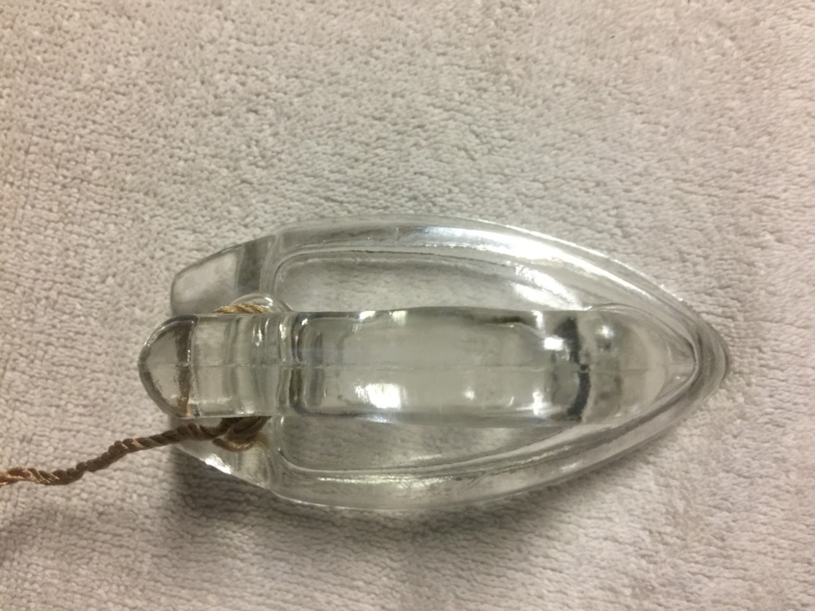 Miniature Glass Candy Jar - Clothing Iron