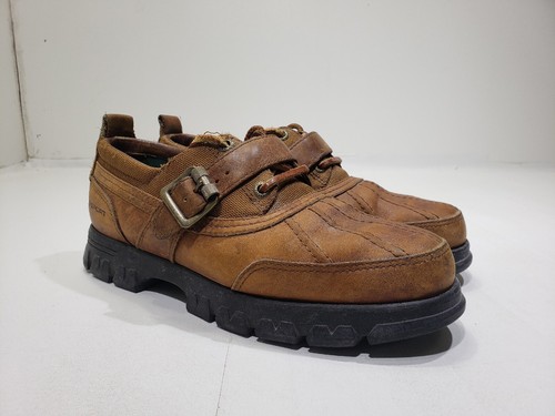 靴 POLO RALPH LAUREN 2-TONE LEATHER SHOES Polo Ralph Lauren Ranger Hi II Tan Green Leather Boots Kids