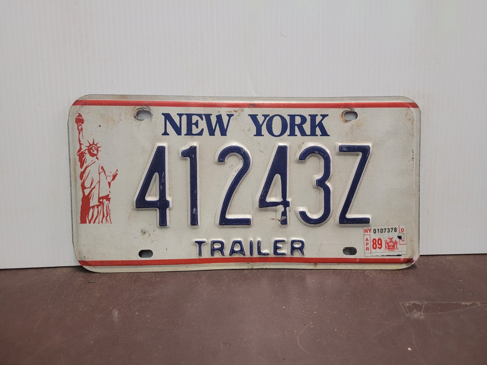1989 New York TRAILER License Plate Tag | eBay