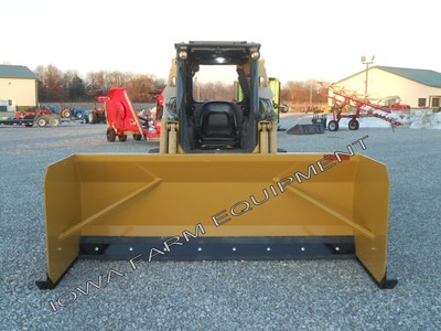Snow Pusher, 10' Skidsteer Quick Attach: Worksaver, Rubber Edge, 36