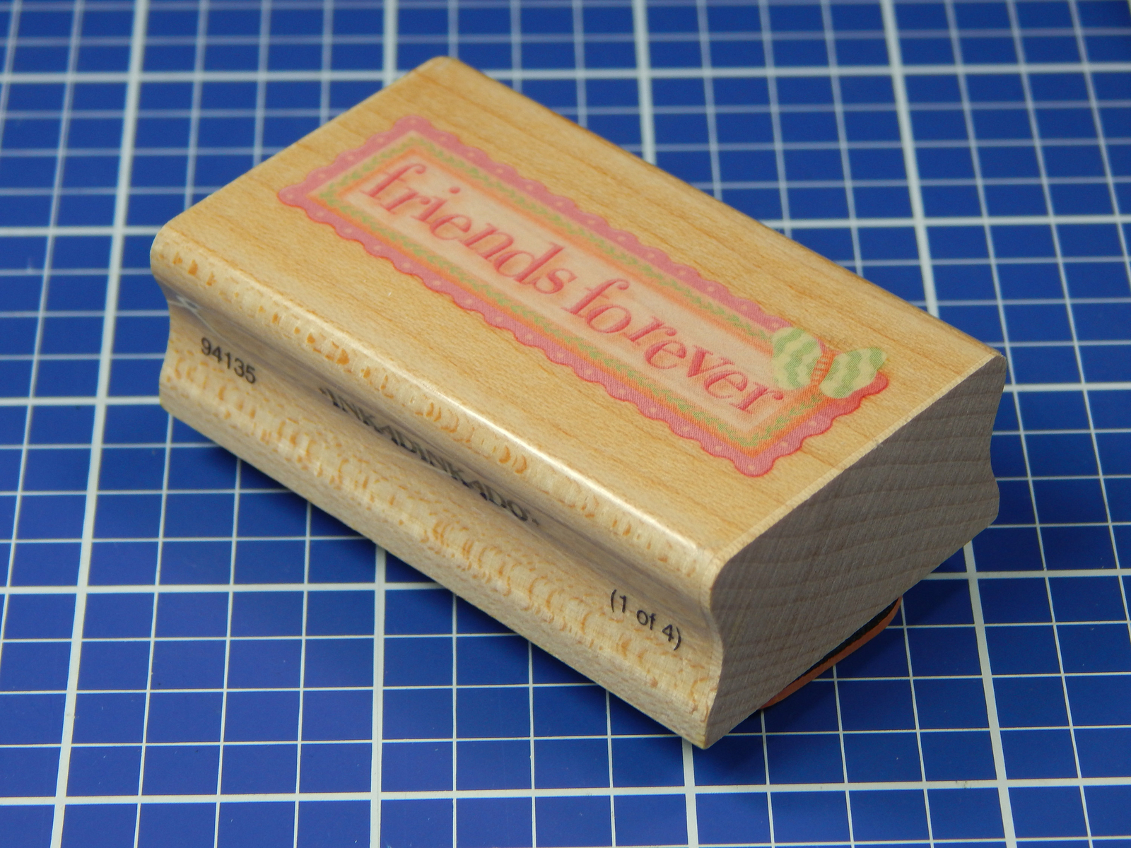 FRIENDS FOREVER, Wood Mounted Rubber Stamp by Tim Coffey, Inkadinkdo K & Company