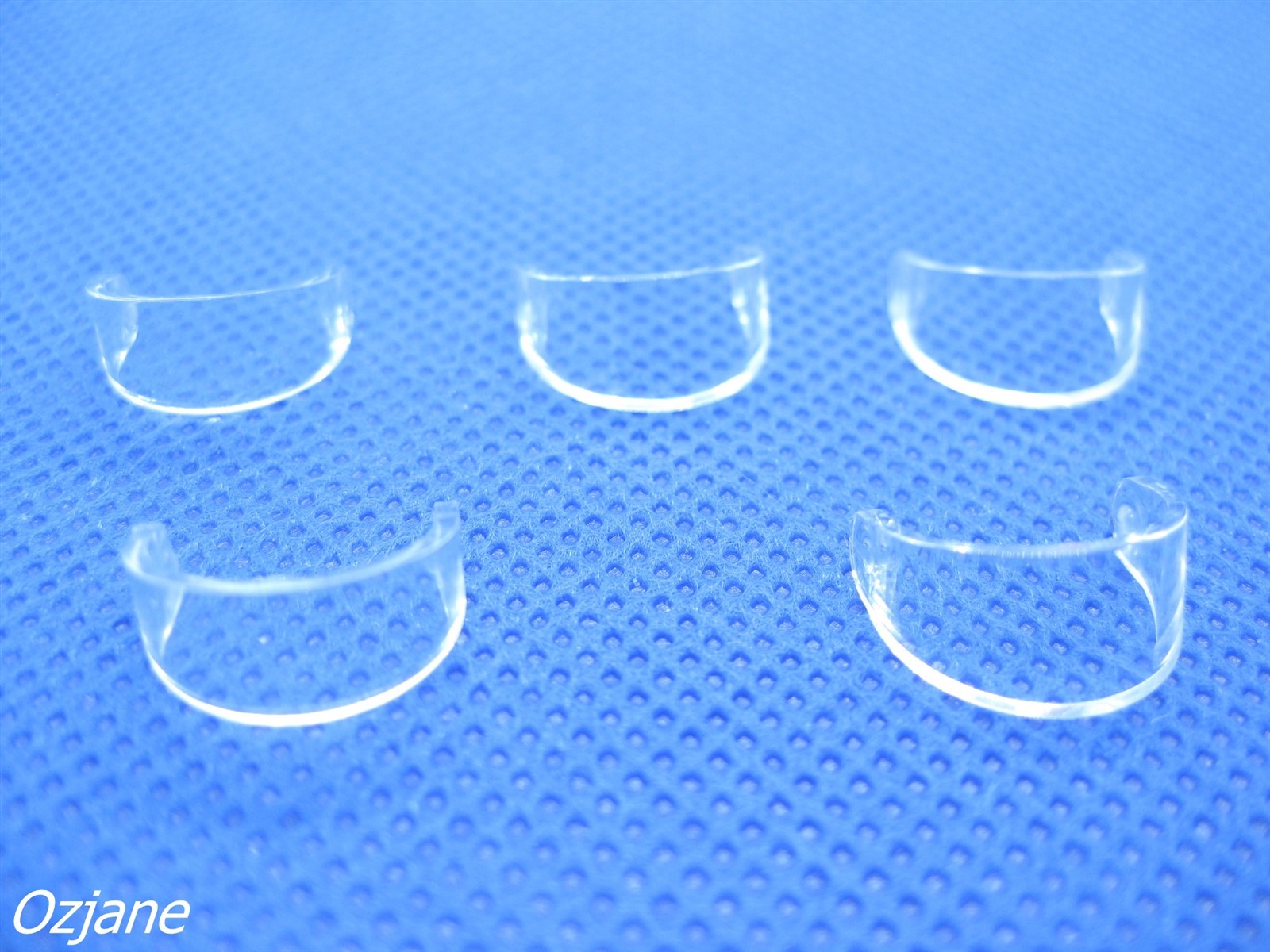 LEGO PART 2447 TRANS CLEAR MINIFIG VISOR STANDARD X 5 PCS