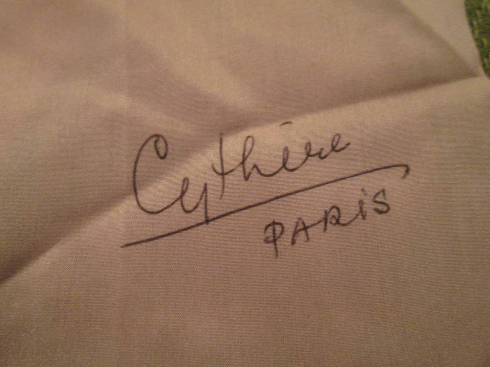 Antique Hermes Cythire Silk Pink & White Scarf Made in Paris 5 1/2