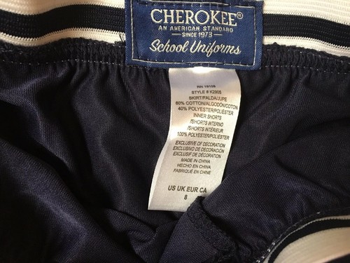 Cherokee School Uniforms Girls Skort 8 Stretch Navy