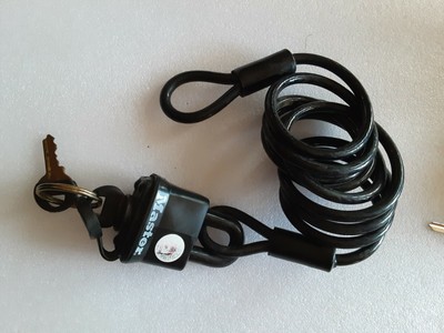 Anti-Theft Weatherproof Security Cable, Looped Ends and matching lock & key set