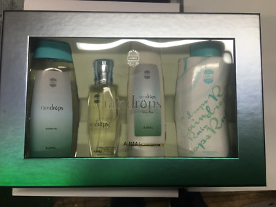 RainDrops Eau de Parfum 1.7  gift set by Ajmal  USA Seller.