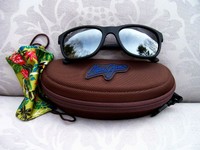 MAUI JIM HANA BAY MJ 434-2M MATTE BLACK NEUTRAL GREY POLARIZED SUNGLASSES 9