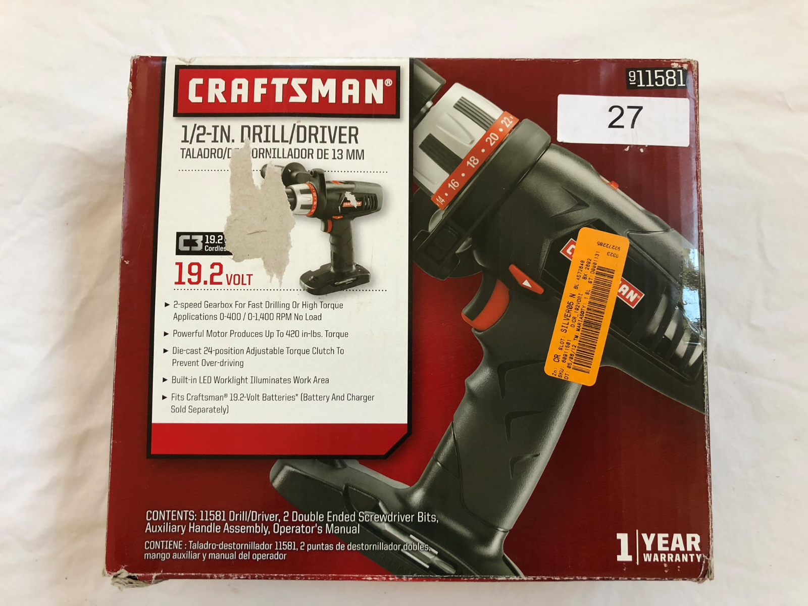 Craftsman C3 19.2-Volt 3/8-in. Drill/Driver Kit #17191