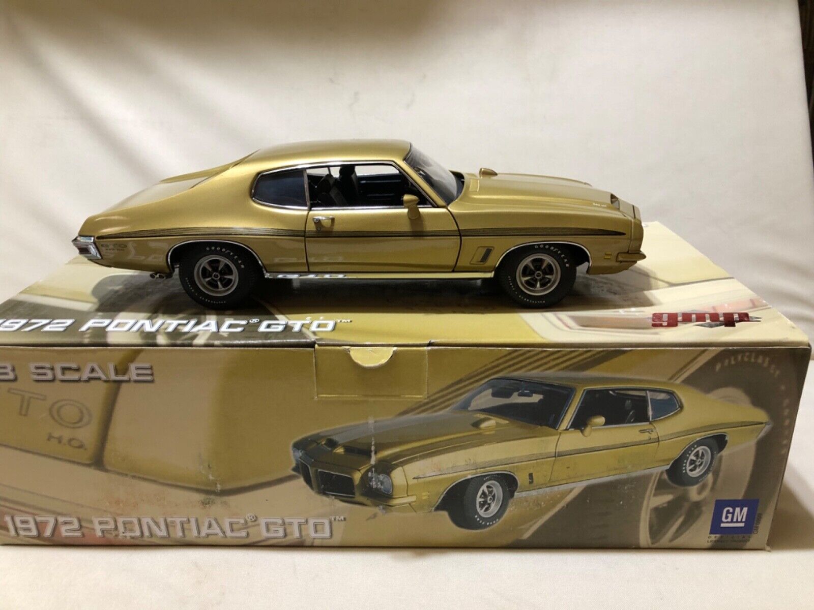 GTO GOLD BIG BOX 1972 PONTIAC 455 HO RAM AIR HARD TOP 1-18 GTO GOLD BIG BOX 1972 PONTIAC 455 HO RAM AIR HARD TOP 1-18