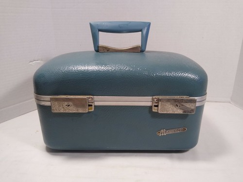 【1950s USA vintage】MONARCH トレインケース アメリカ VINTAGE Mid Century BLUE MONARCH TRAIN CASE Travel Luggage