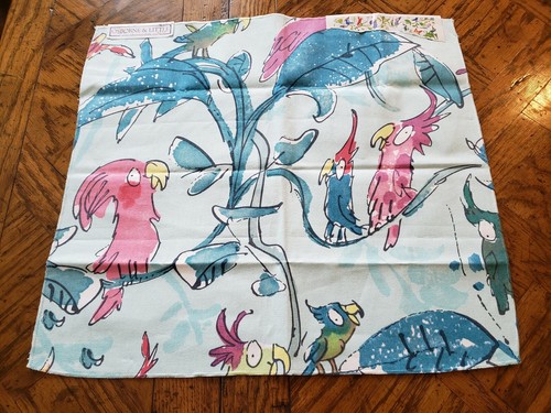 OSBORNE & LITTLE Fabric Remnant - COCKATOOS / ZAGOO - Kid's ANIMALS - 18x17 $190