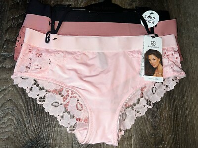 Daisy Fuentes ~ Womens Hipster Underwear Panties 3-Pair Polyester Blend ~ M