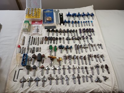 Large Lot Of 1/4''  Router Bits Woodworking Tools & Dremel Bits. 