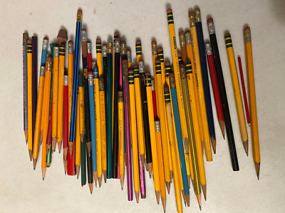 Vintage Yellow Dixon School Service No. 2 Various Lead Pencil Lot Bundle of 50+