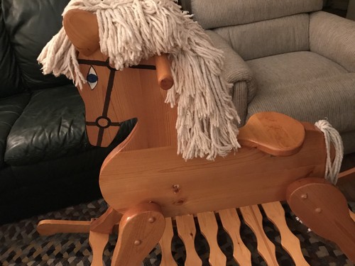 Large Handcrafted Wood Rocking Horse Good Quality Kids Toy 59