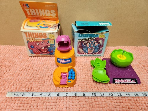 VTG 1986 THINGS Eggzilla & Flip O Potamus Toys Milton