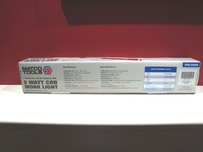 MATCO TOOLS 5 Watt COB LED Drop Work Light Rechargeable RWL5000A NIB NEW 2018