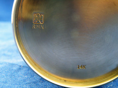 Rare 1970 Keeneland Race Track 14K Yellow Gold Presidential Mint Julep Cup,wMONO