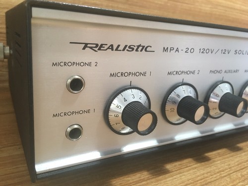 Realistic MPA-20 AC Mobile PA Amp Amplifier 32-2020B Vintage Solid State