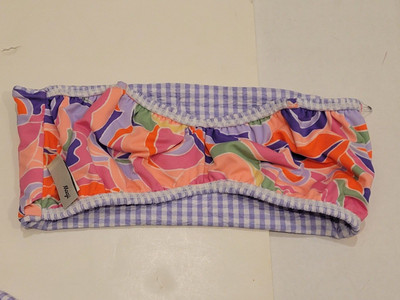 Maaji purple gingham seer sucker bikini large NEW no tags