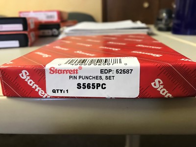 STARRETT 8PC DRIVE PIN PUNCH SET IN CASE #S565PC  #52587 