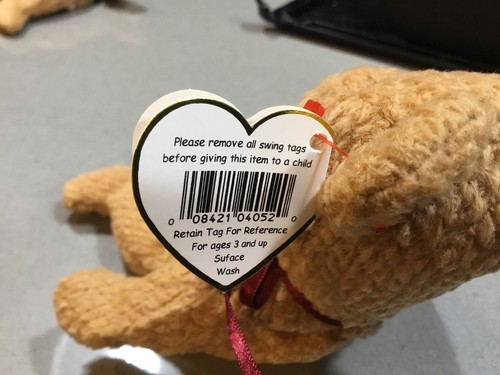 Rare Curly Beanie Baby Extra i In Original No R In Surface ; Not : P E Pellets
