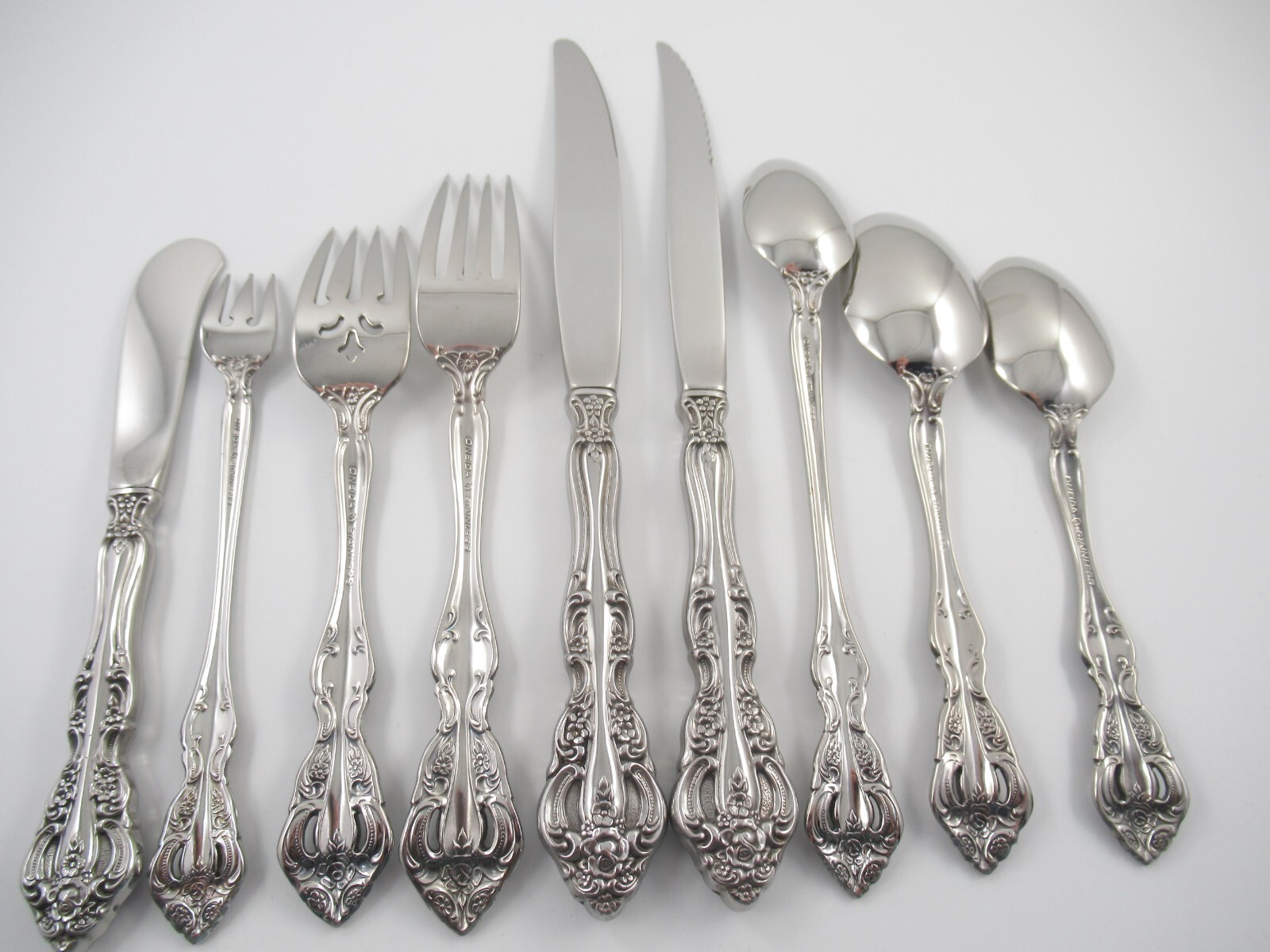Oneida Heirloom MICHELANGELO Glossy Stainless Flatware Your Choice of Pieces