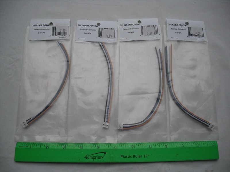 Lot of 4 Thunder Power THP4P8 Balance Connector, RC R/C Plan