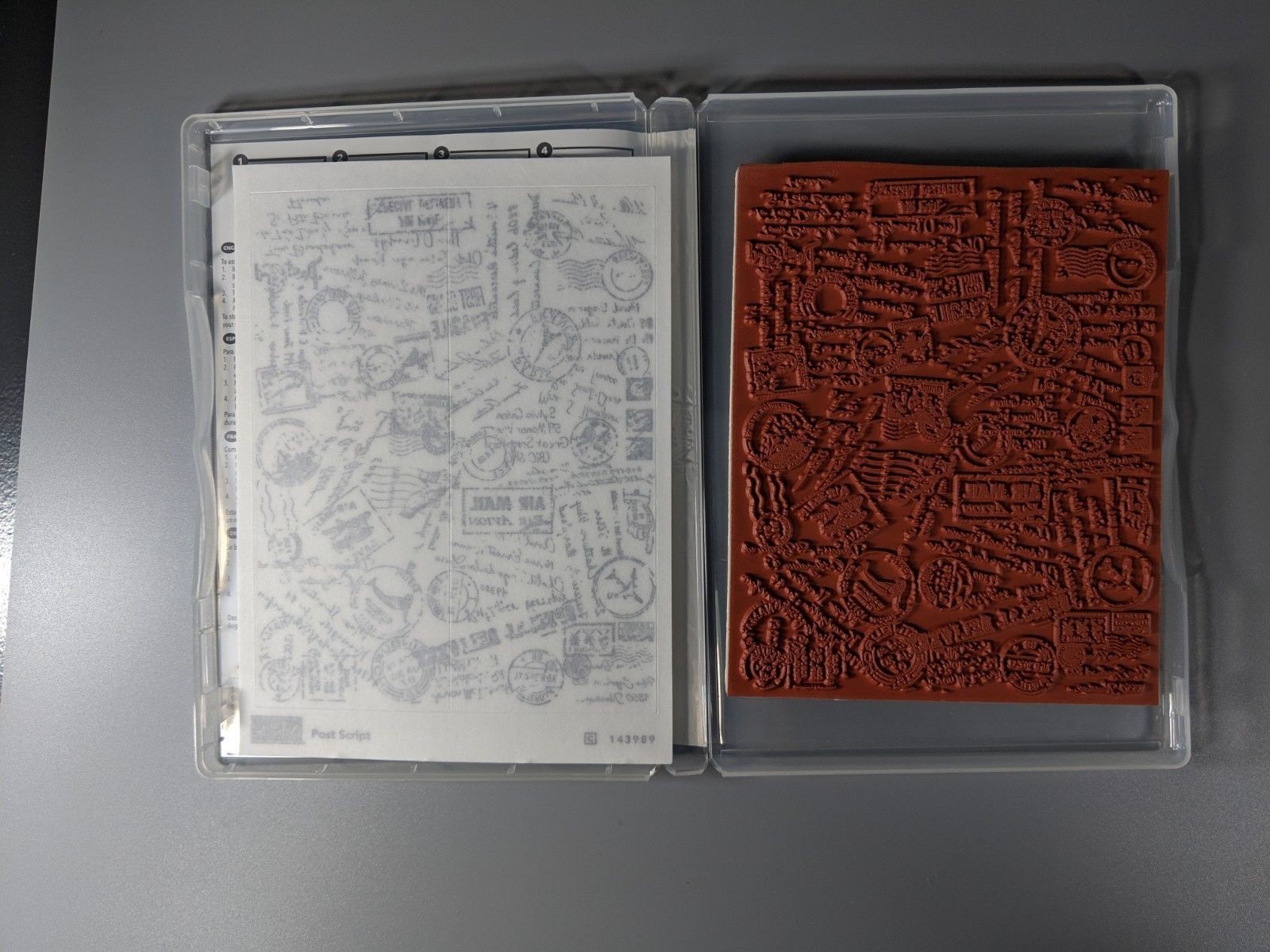 Stampin' Up! Post Script background stamp set