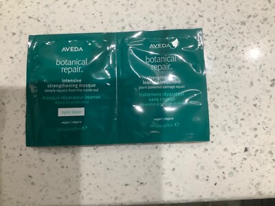 Aveda Botanical Repair Strengthening Leave In Treatment & Hair Masque .34oz 10ml