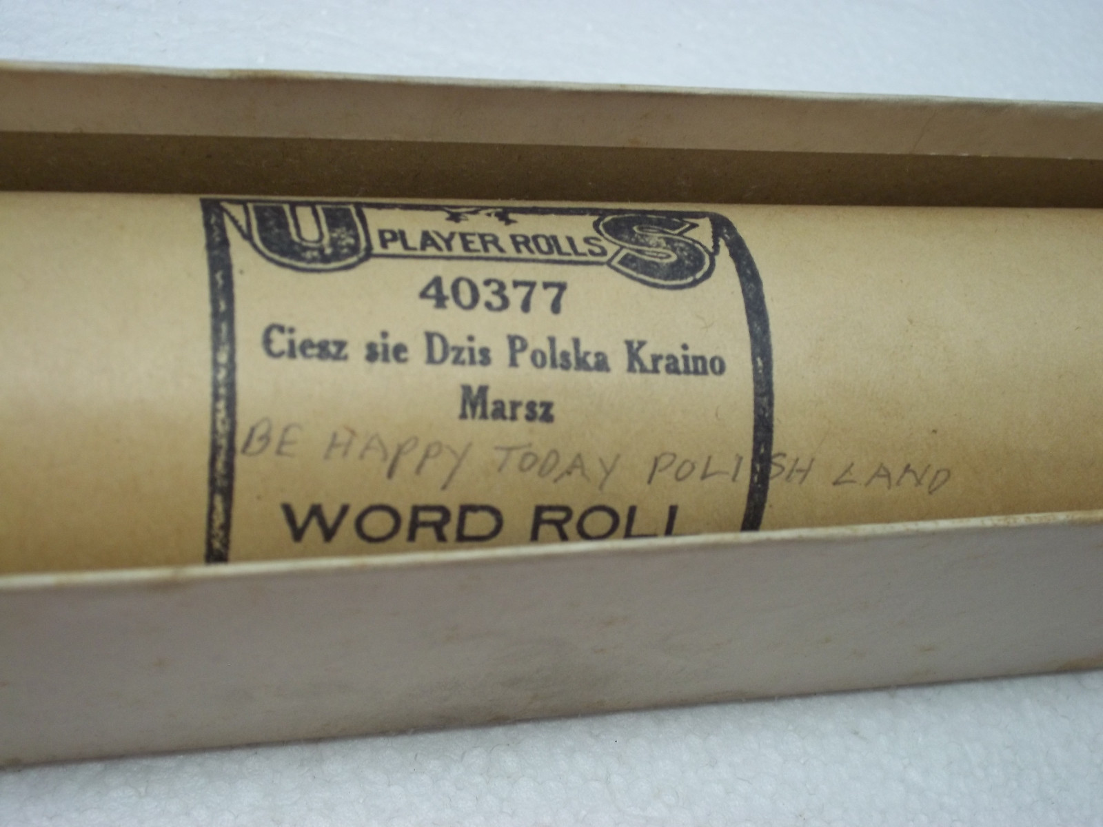 Player Piano Roll Ciesz Sie Dzis Polska Kraino