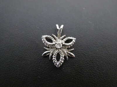 Small STERLING Silver Tiny Diamond SNOWFLAKE Necklace Pendant or Bracelet Charm